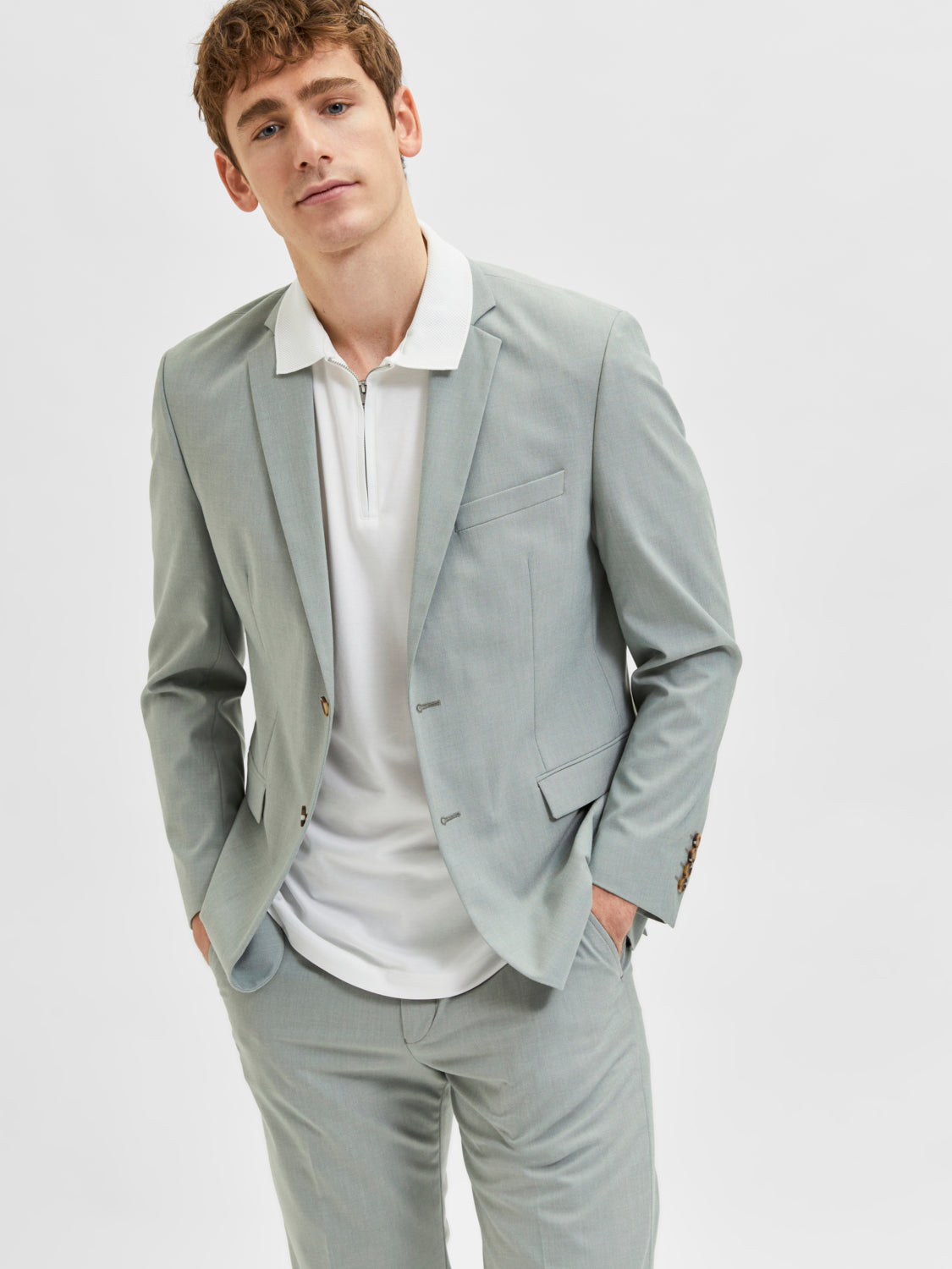 SLHFAVE Polo Shirt - Cloud Dancer